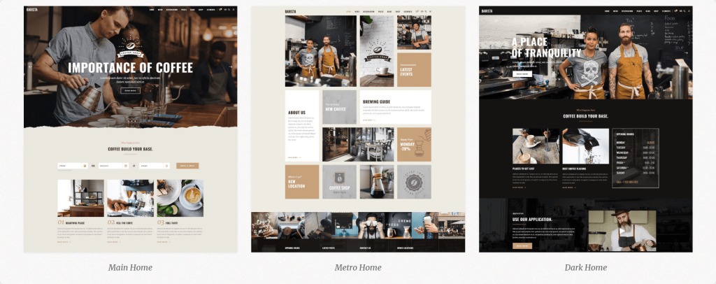 Barista, WordPress Theme for food blog, Themeshape