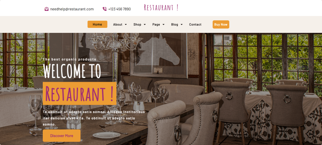 Continental Restaurant, Top Restaurent WordPress Themes, Themeshape