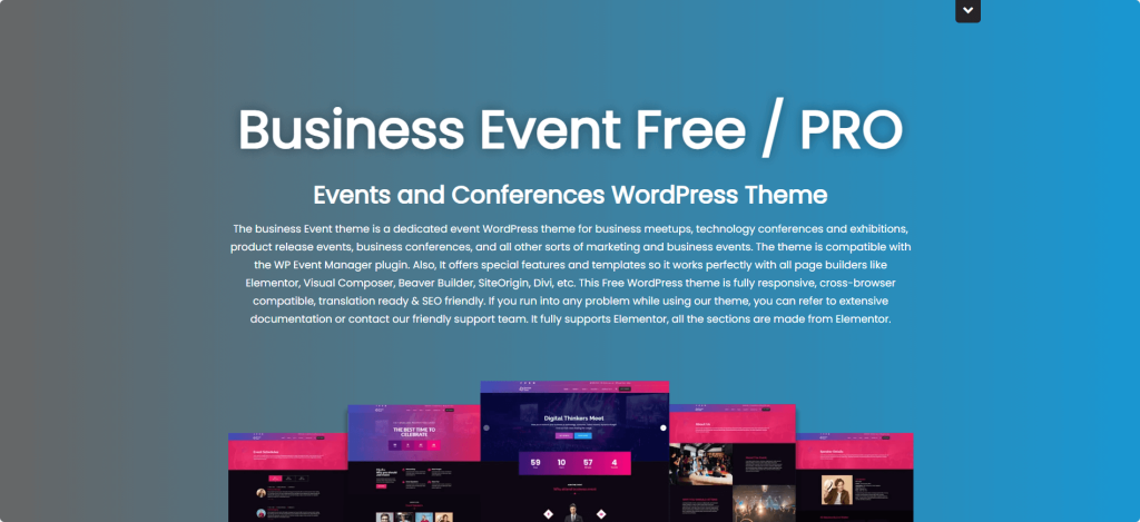 Epic Business Event, WordPress event management theme, Themeshape