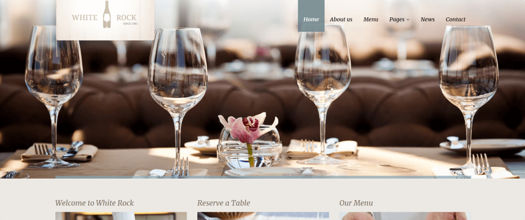 White Rock, Restaurant, Winery WordPress Theme, Themeshape